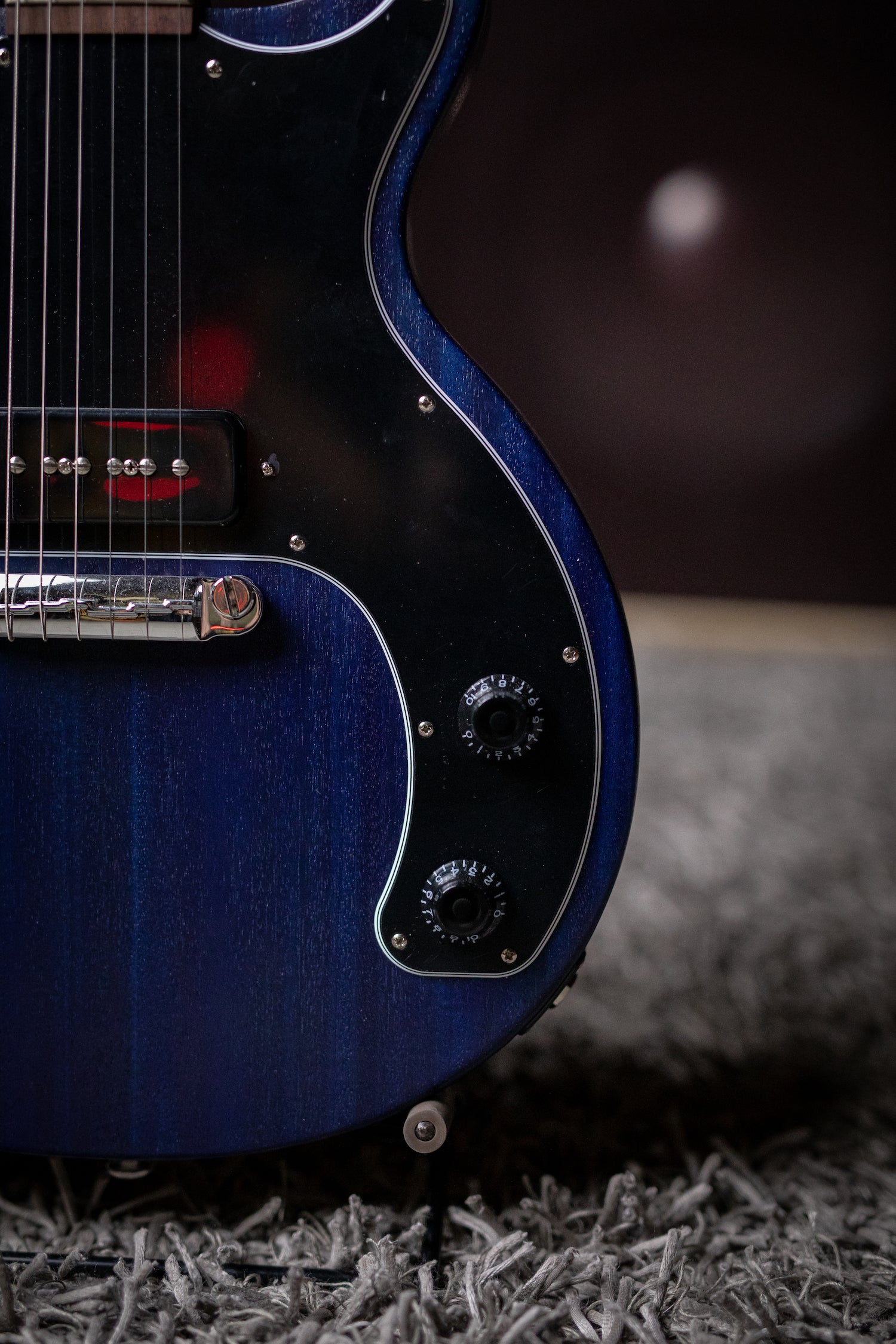 Gibson Les Paul Junior Tribute Doublecut Electric Guitar - Blue Stain - Walt Grace Vintage