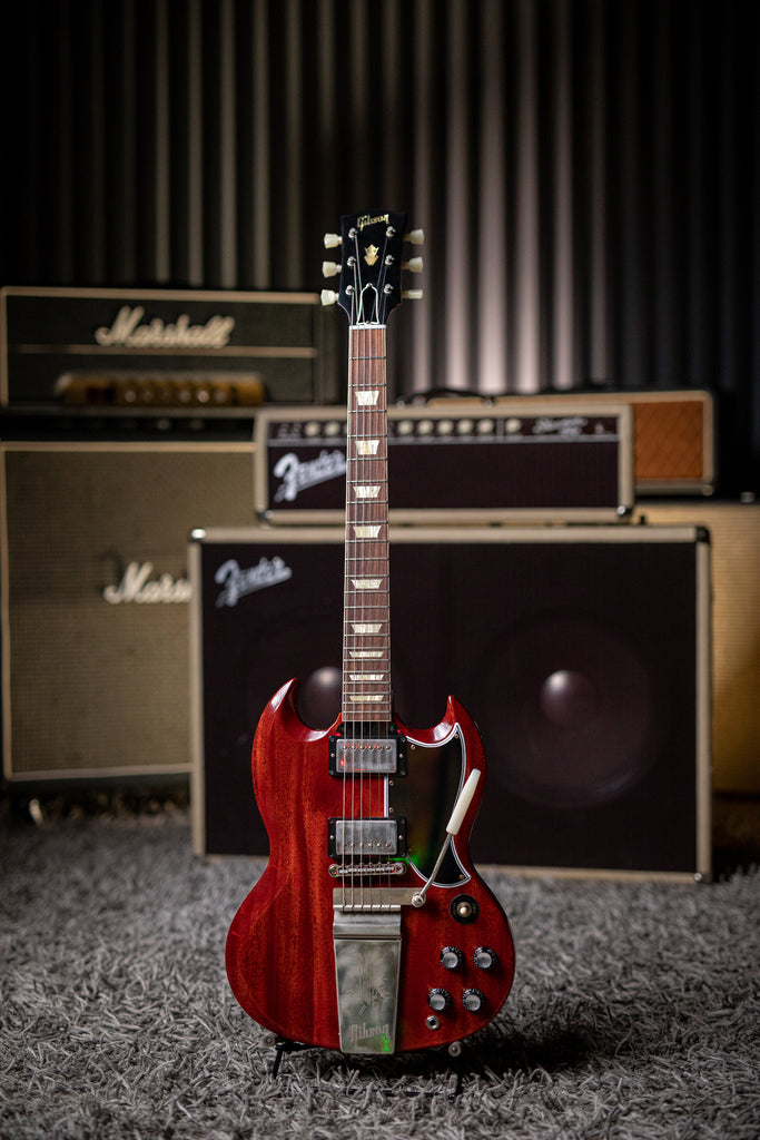 Gibson Custom Shop 1964 SG Standard Reissue W/ Maestro Electric Guitar - VOS Cherry Red - Walt Grace Vintage