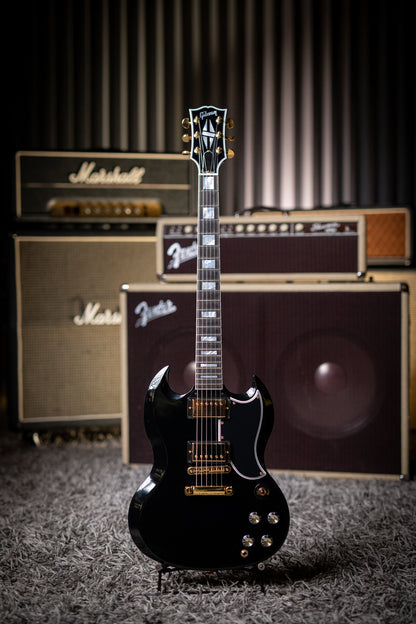 Gibson Custom Shop SG Custom Electric Guitar - Ebony - Walt Grace Vintage