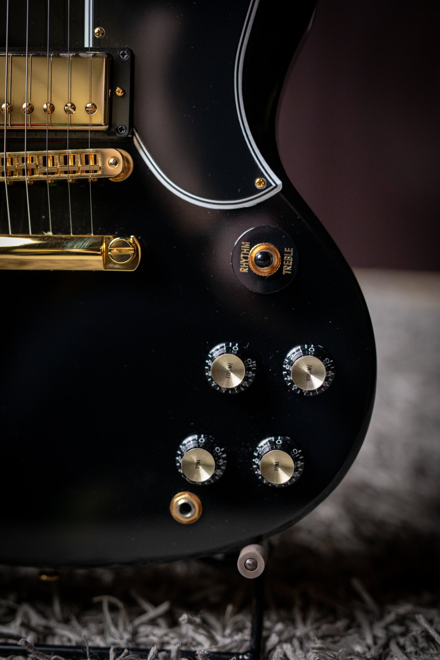 Gibson Custom Shop SG Custom Electric Guitar - Ebony - Walt Grace Vintage