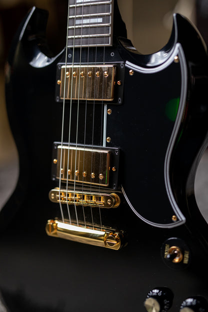 Gibson Custom Shop SG Custom Electric Guitar - Ebony - Walt Grace Vintage