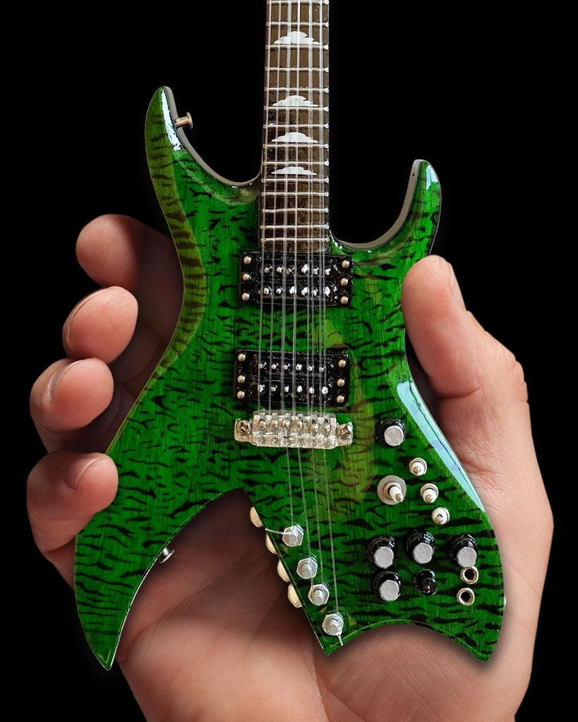 B.C. Rich® Bich Green Miniature Guitar Replica Collectible - Mini Guitar