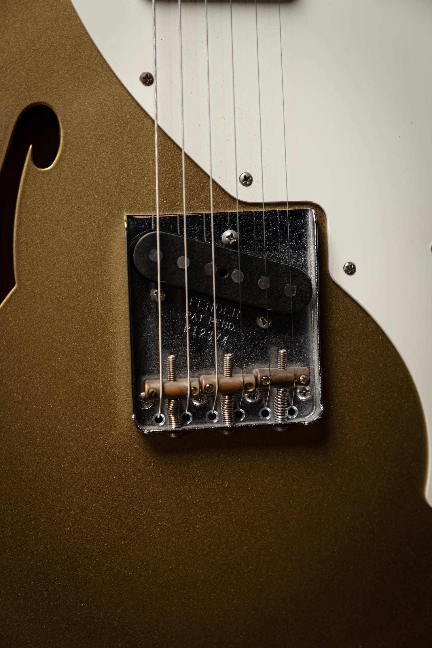 2012 Fender Custom Shop Masterbuilt '50s Thinline Telecaster Electric Guitar - Gold