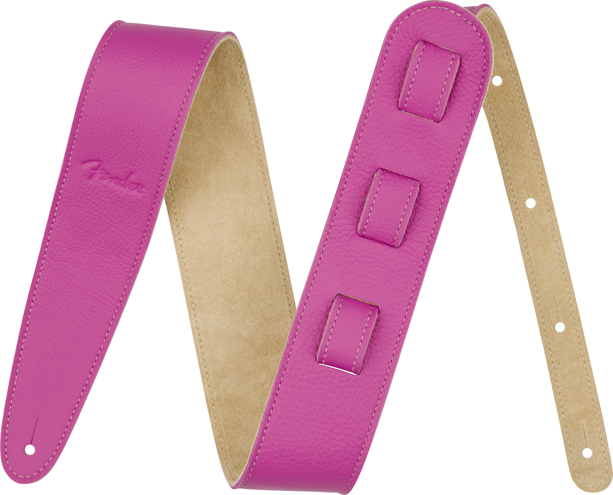 Fender Limited Leather Strap - Bubblegum