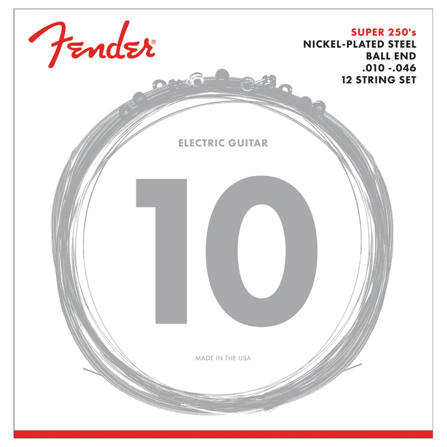 Fender Original Nickel Plated Super 250's Guitar 12 String - .010 - .046