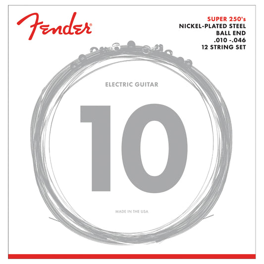 Fender Original Nickel Plated Super 250's Guitar 12 String - .010 - .046