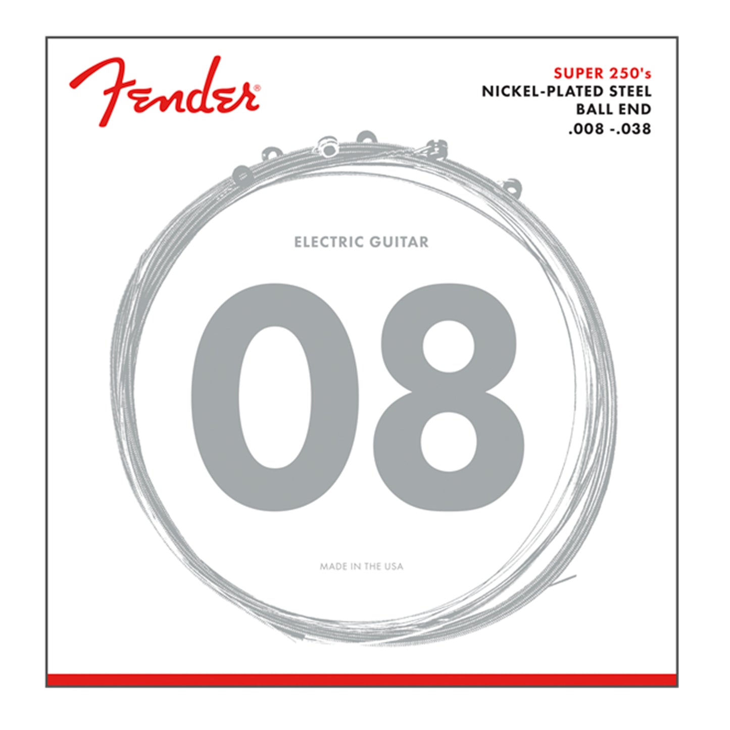 Fender Original Nickel Plated Super 250's Guitar Strings - .08 - .038