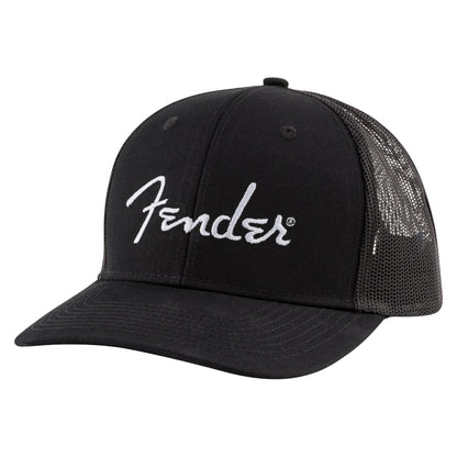 Fender Silver Logo Snapback Hat - Black