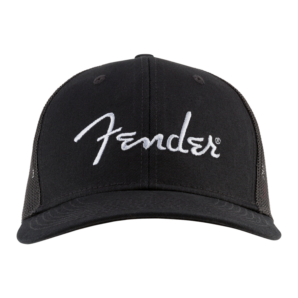 Fender Silver Logo Snapback Hat - Black