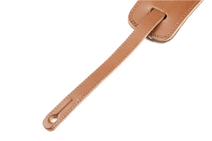 Fender Super Deluxe Vintage Style Leather Strap Natural Detail