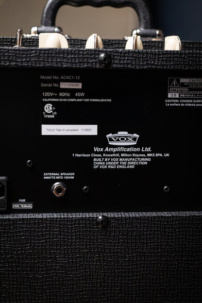 Vox AC4C1 1x12" 4-watt Tube Combo Amp