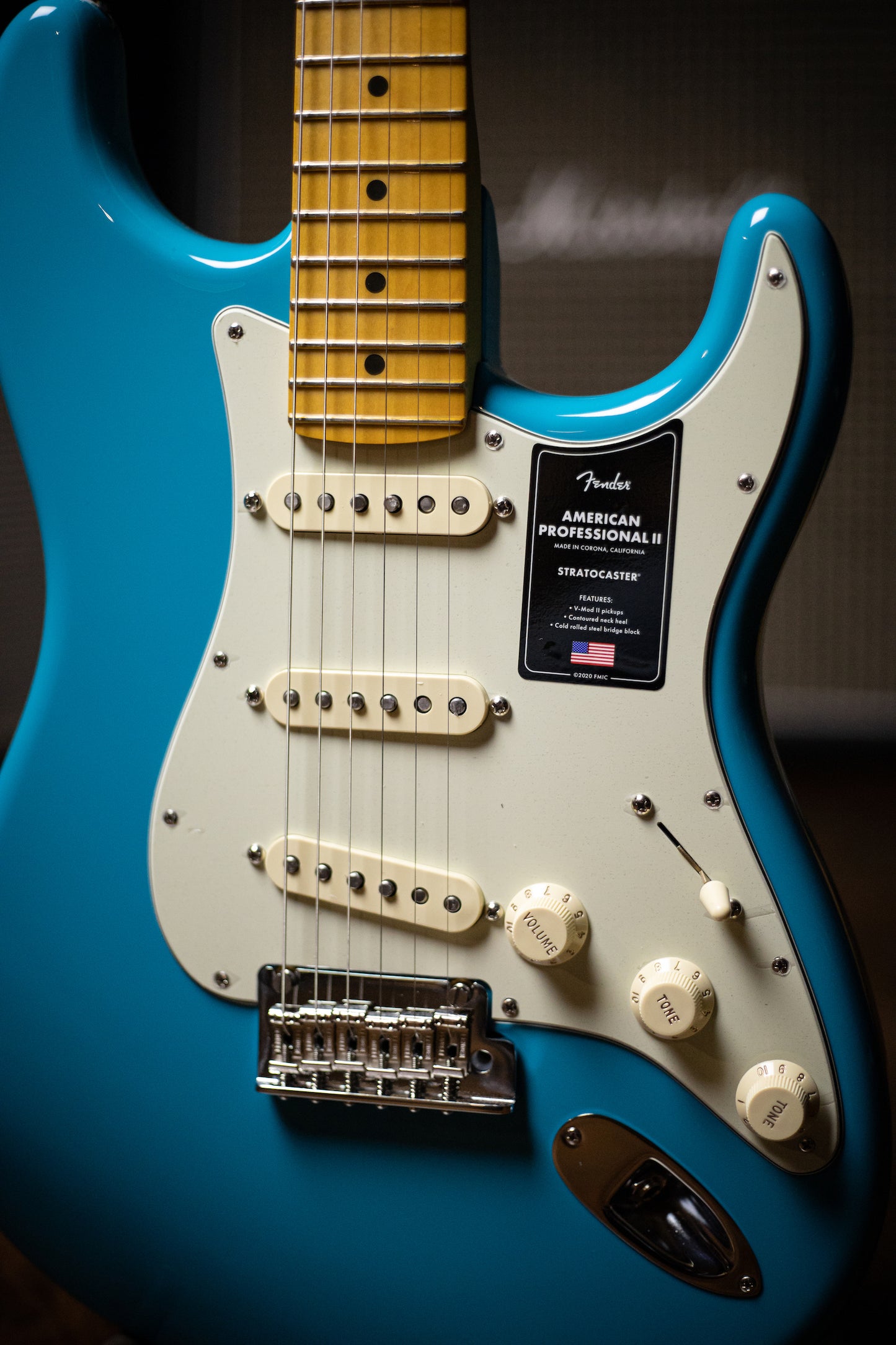 Fender American Professional II Stratocaster Maple Fretboard Electric Guitar - Miami Blue