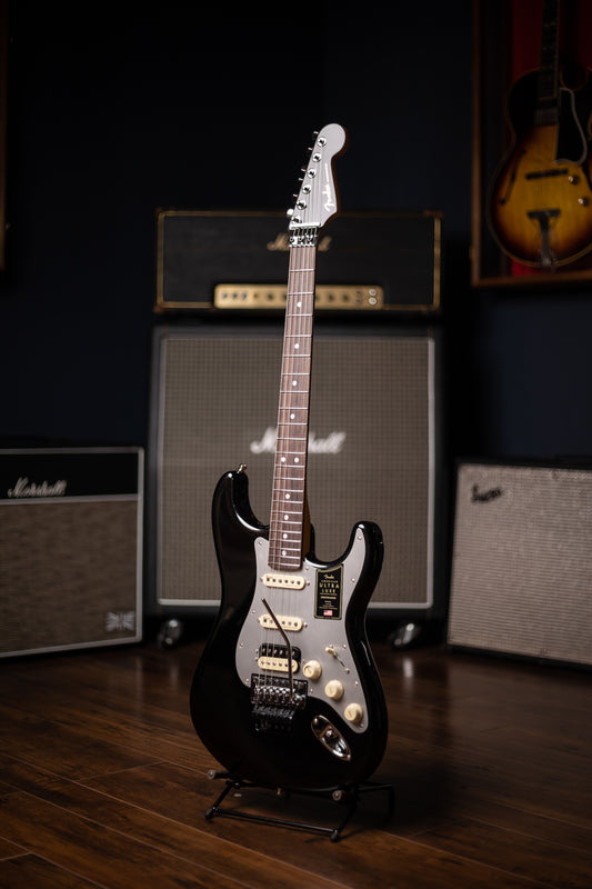 2021 Fender Stratocaster Ultra Luxe Electric Guitar - Mystic Black