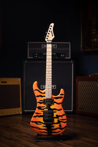 Kramer Pacer Vintage Electric Guitar with Black Hardware - Tiger Stripe