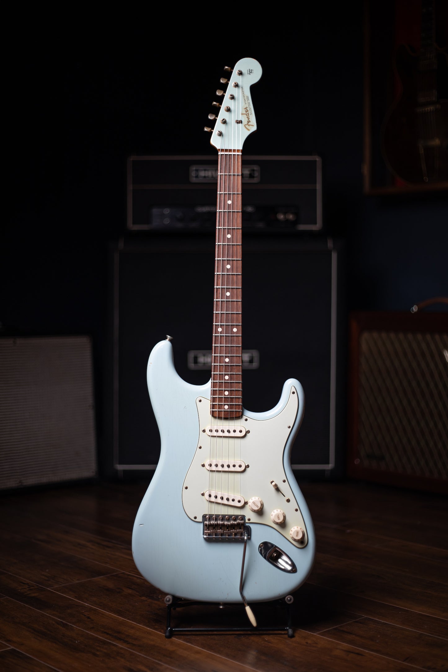 2012 Fender 1960 Stratocaster Relic Electric Guitar - Sonic Blue
