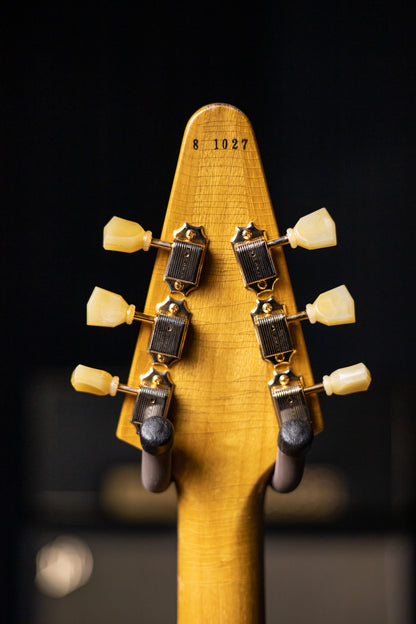 2021 Gibson Custom Shop 58 Korina Flying V Brazilian Rosewood Fingerboard Murphy Lab Light Aged GH Electric Guitar - Natural 81027
