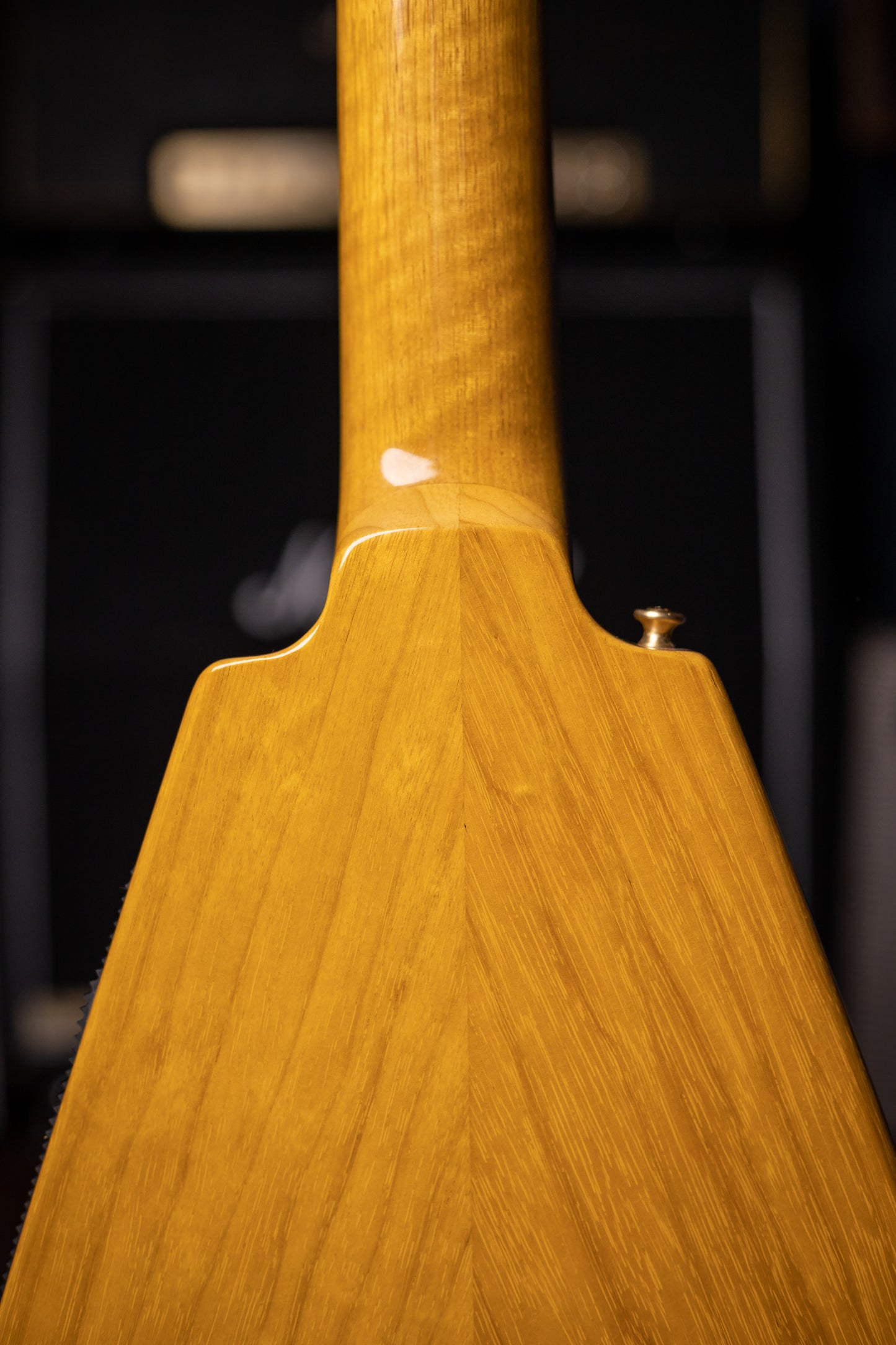 Gibson Custom Shop Korina Flying V Black Pickguard Electric Guitar - Natural