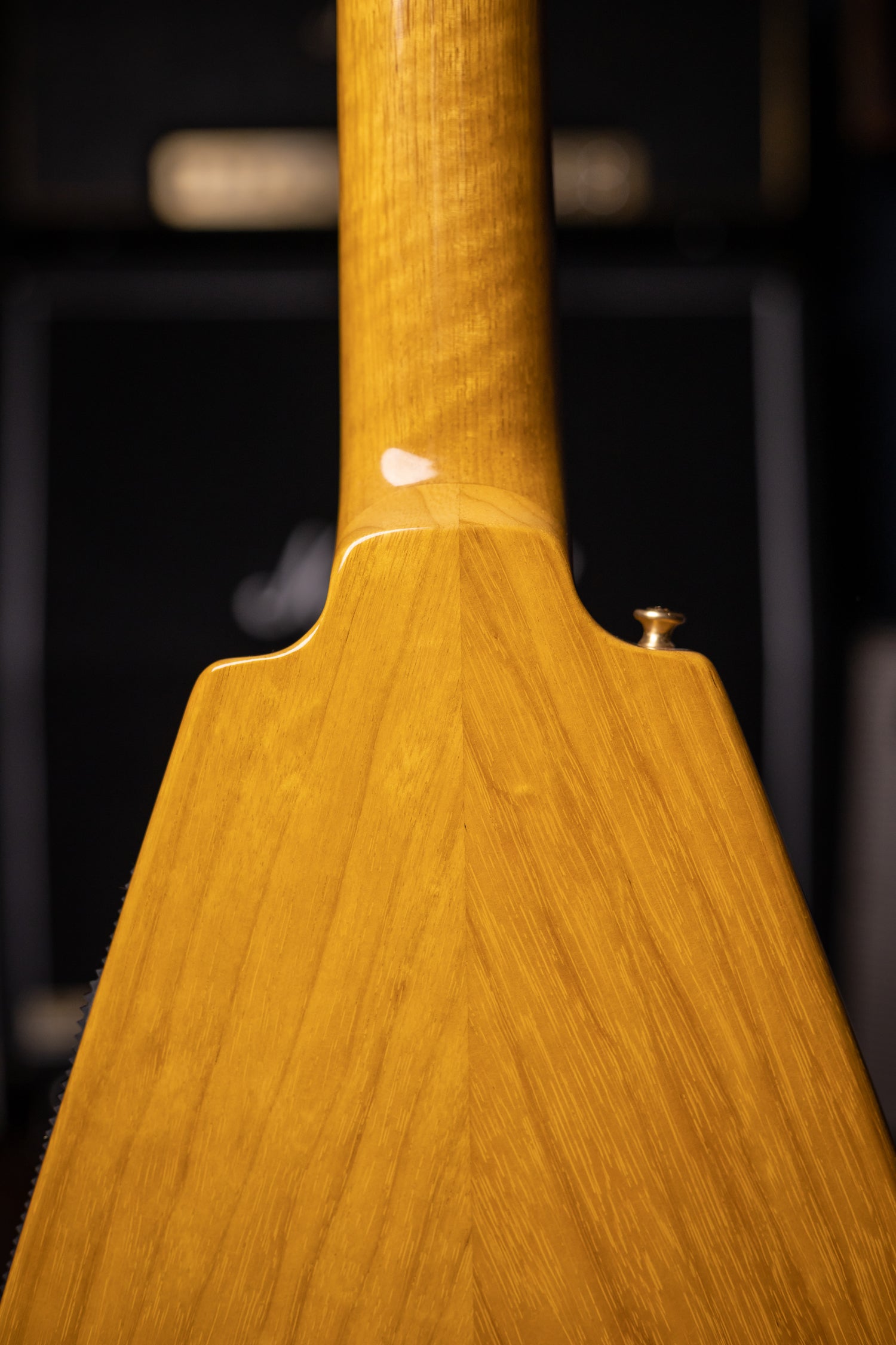 Gibson Custom Shop Korina Flying V Black Pickguard Electric Guitar - Natural