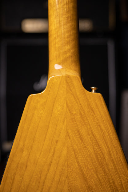 Gibson Custom Shop Korina Flying V Black Pickguard Electric Guitar - Natural