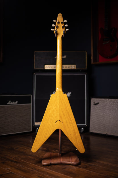 Gibson Custom Shop Korina Flying V Black Pickguard Electric Guitar - Natural