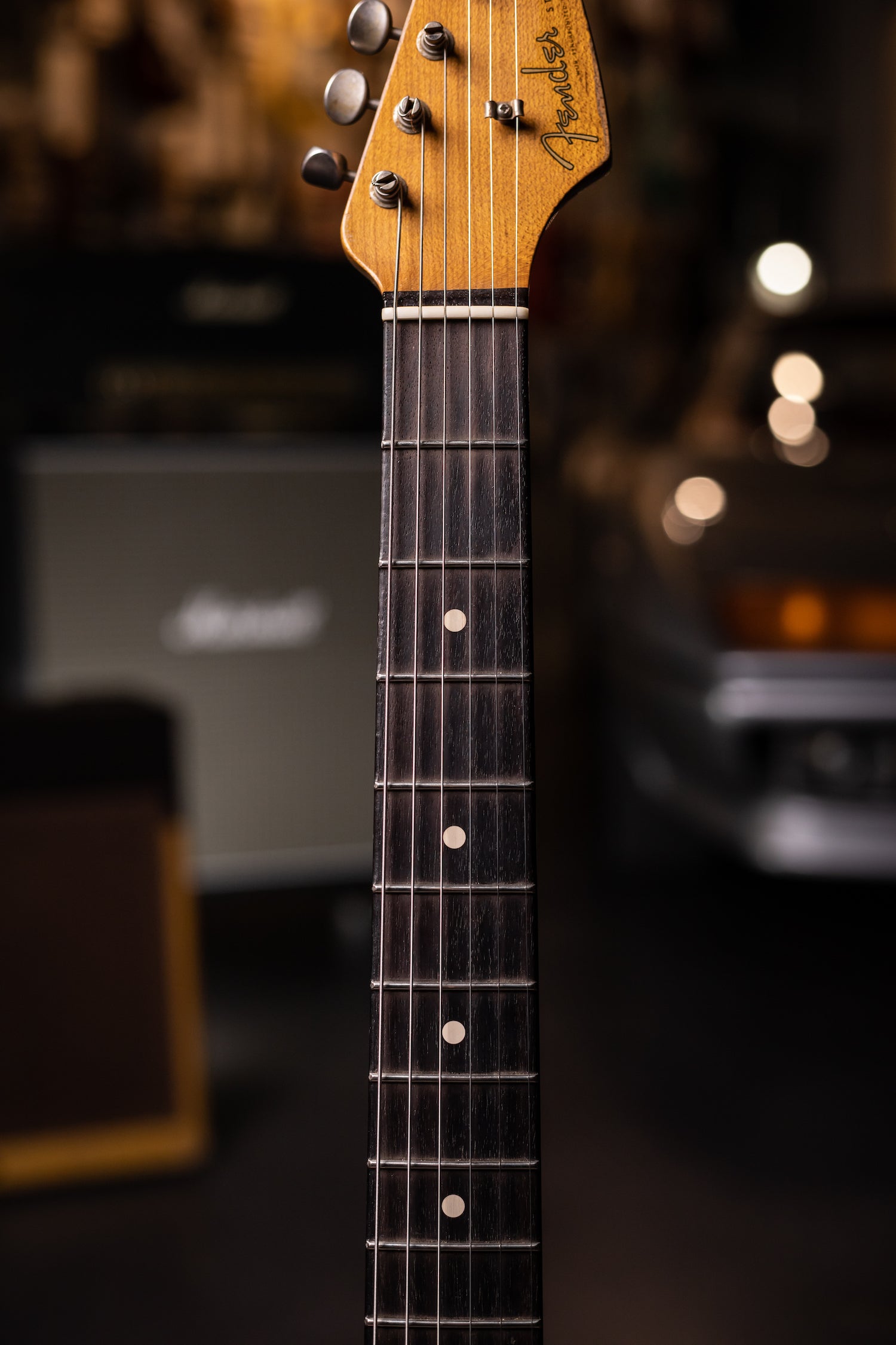 2020 Fender Custom Shop 60/63 Stratocaster Heavy Relic Electric Guitar  - Fiesta Red Over 3 Color Sunburst