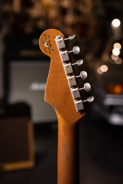 2020 Fender Custom Shop 60/63 Stratocaster Heavy Relic Electric Guitar  - Fiesta Red Over 3 Color Sunburst