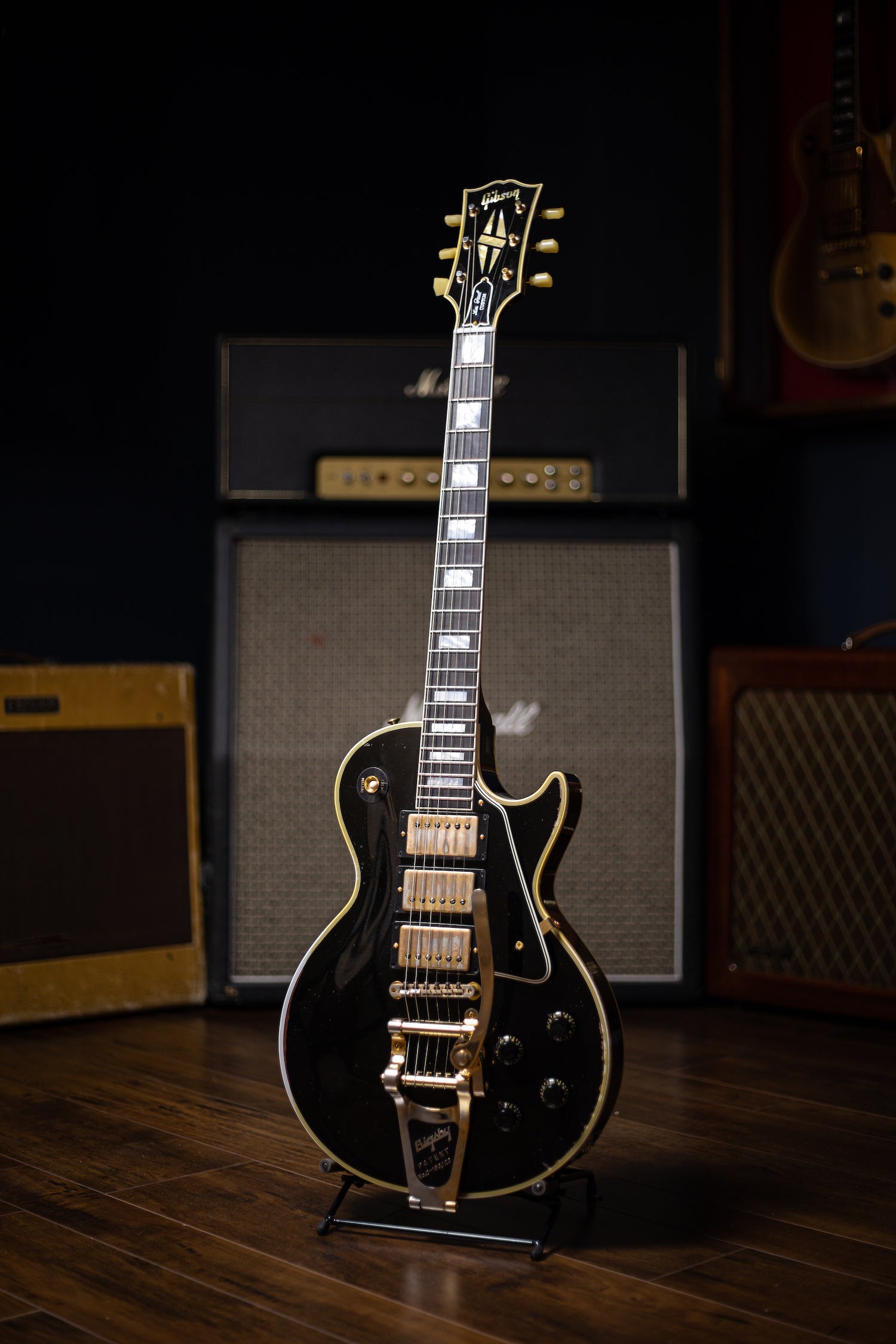 Gibson Custom Shop Murphy Lab 1957 Les Paul Custom 3 Pickup Ultra Heavy Aged - Ebony