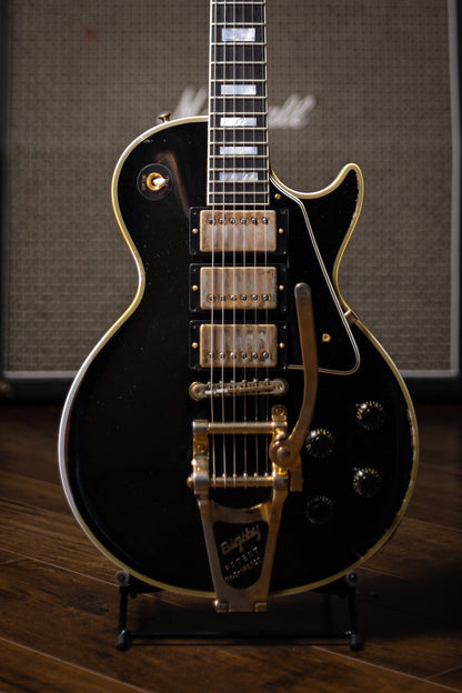 Gibson Custom Shop Murphy Lab 1957 Les Paul Custom 3 Pickup Ultra Heavy Aged - Ebony