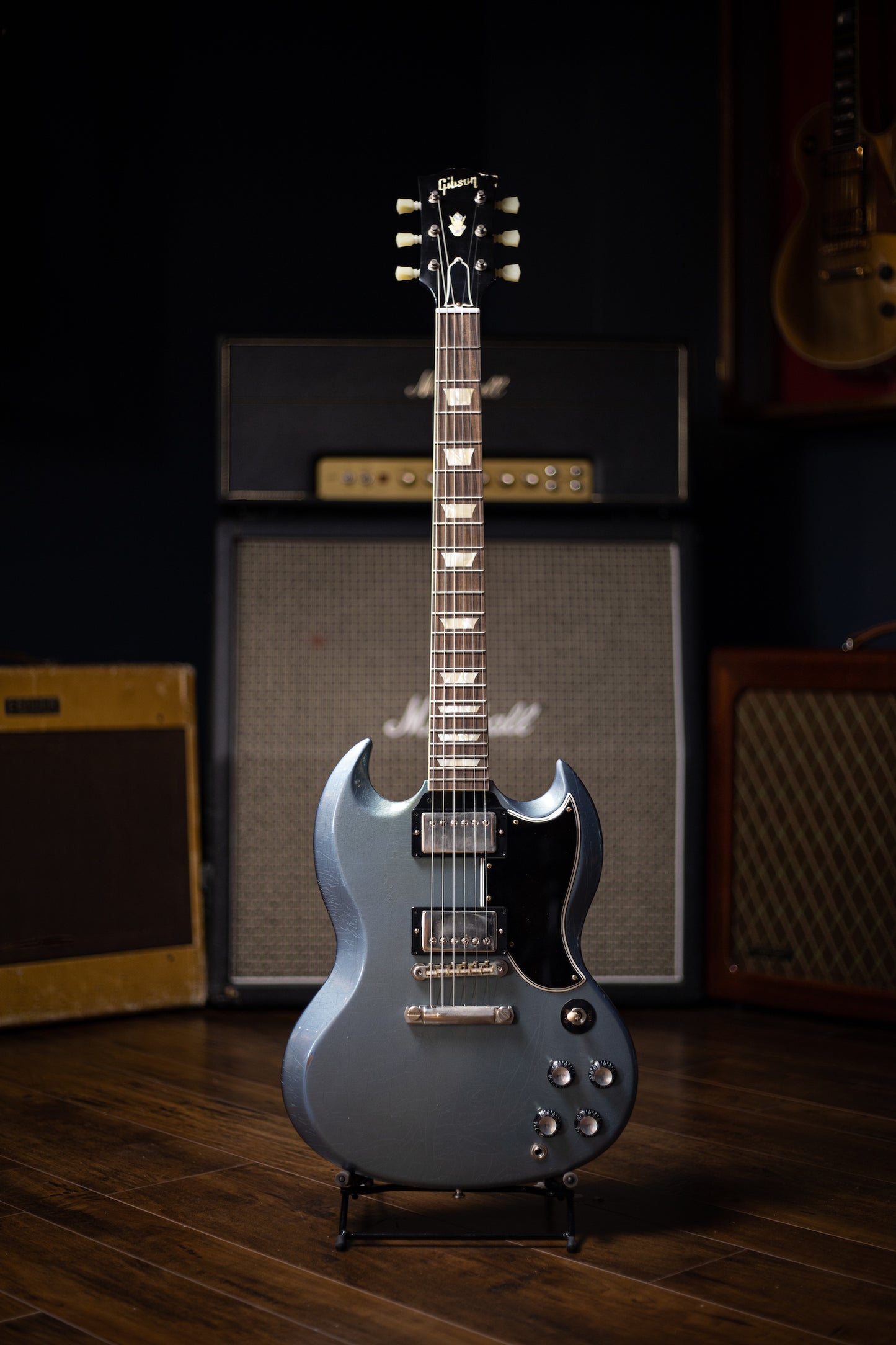 Gibson Murphy Lab 1964 SG Standard Stop Bar Light Aged - Pelham Blue
