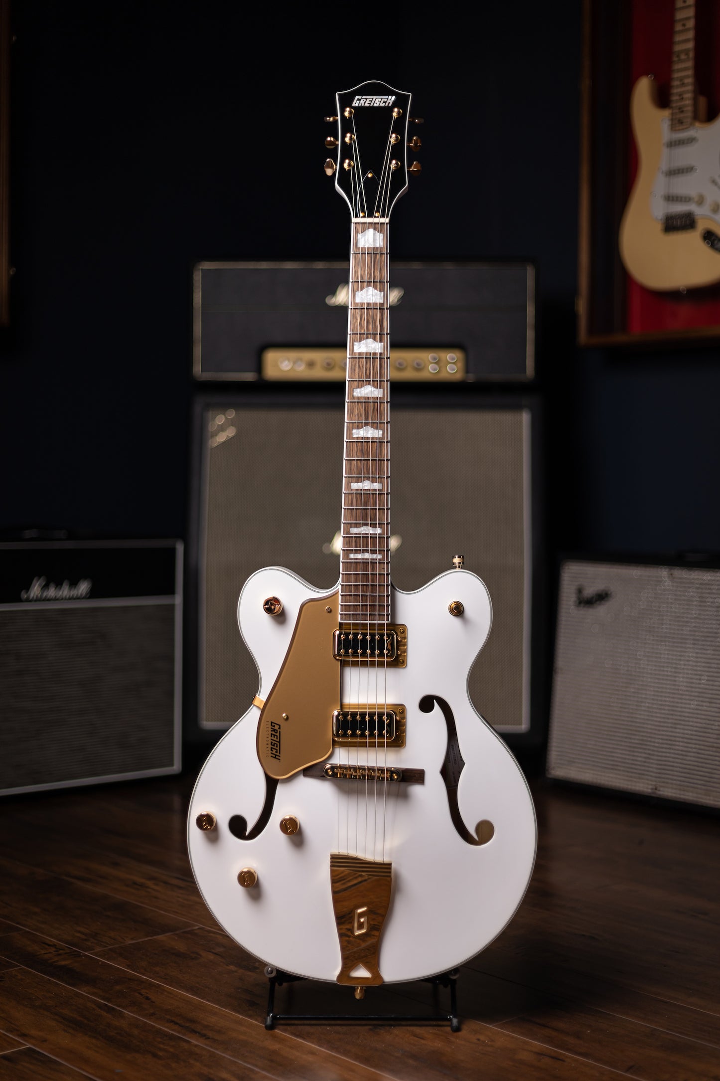 Gretsch G5422GLH Electromatic Classic Hollow body Left Handed Double-Cut with Gold Hardware Electric Guitar - Snowcrest White
