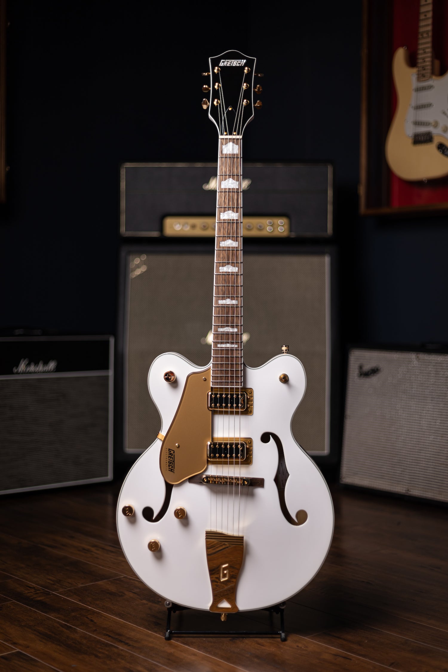 Gretsch G5422GLH Electromatic Classic Hollow body Left Handed Double-Cut with Gold Hardware Electric Guitar - Snowcrest White