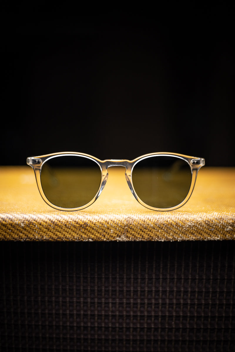Johann Wolff Sunglasses - Kepler in Champagne w/ Green Polar Lenses