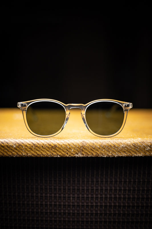 Johann Wolff Sunglasses - Kepler in Champagne w/ Green Polar Lenses