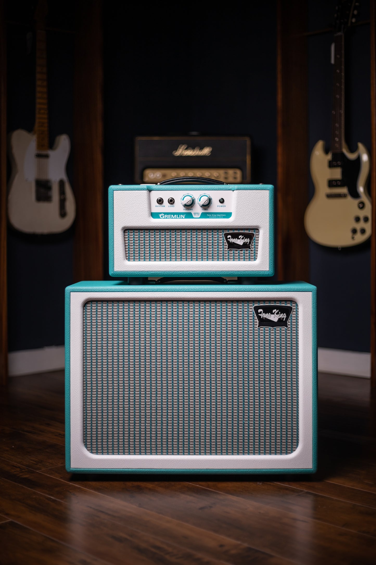 Tone King Gremlin 5w Tube Head and 1x12" Imperial Speaker Cabinet - Turquoise