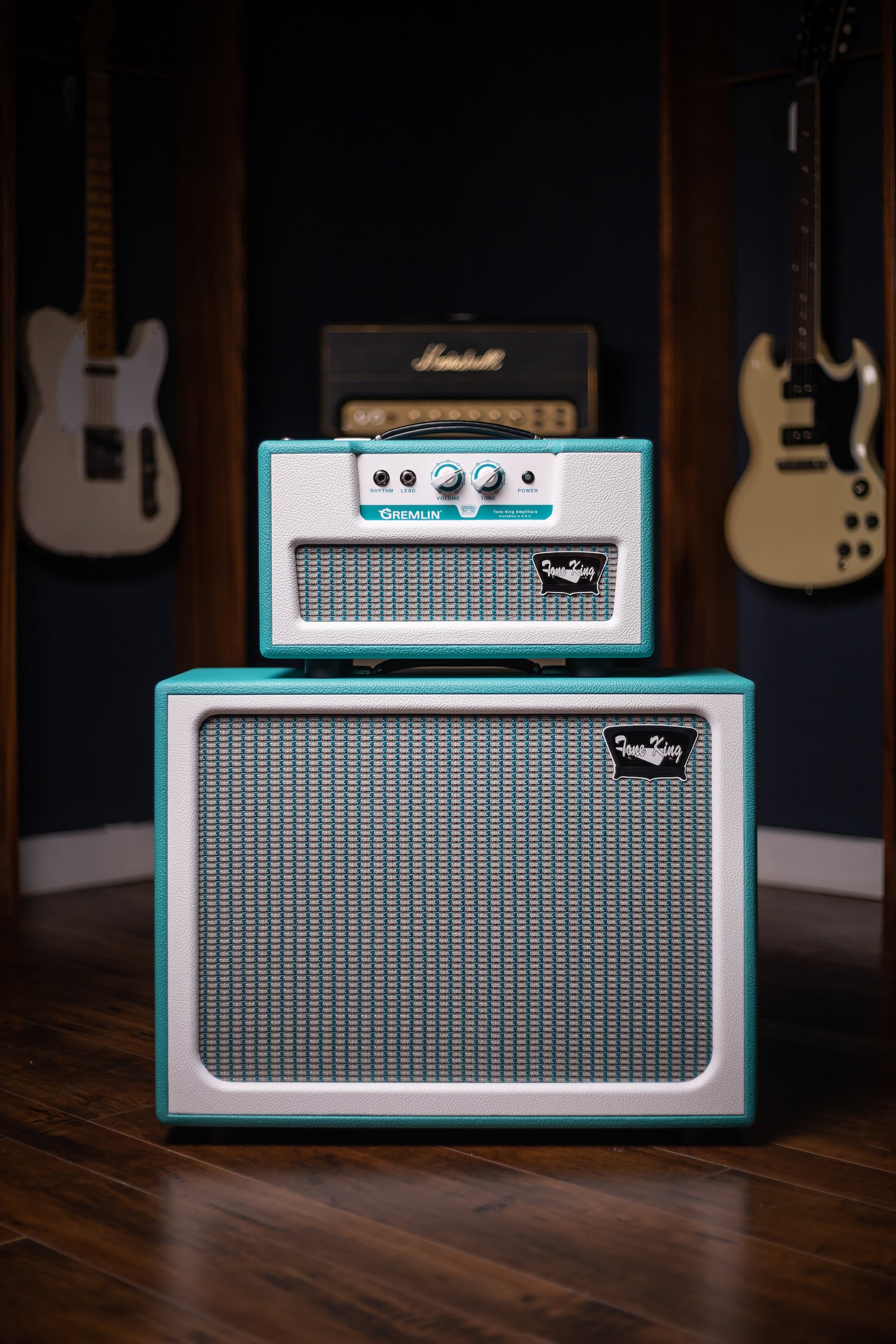Tone King Gremlin 5w Tube Head and 1x12" Imperial Speaker Cabinet - Turquoise