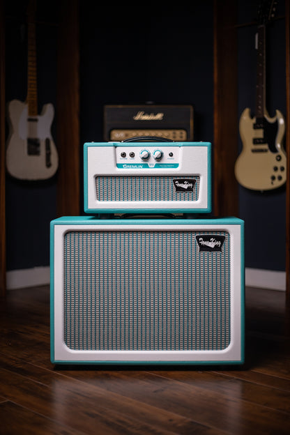 Tone King Gremlin 5w Tube Head and 1x12" Imperial Speaker Cabinet - Turquoise