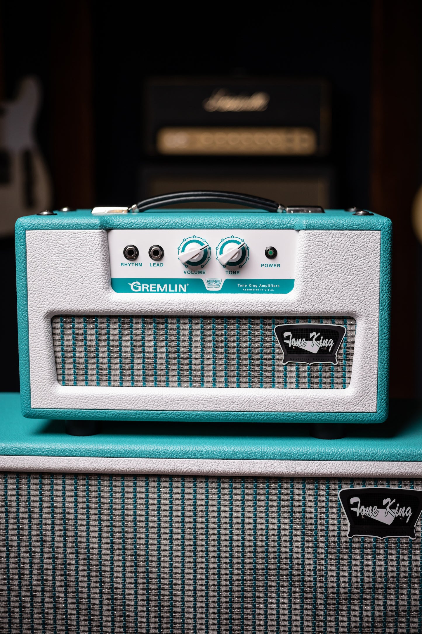 Tone King Gremlin 5w Tube Head and 1x12" Imperial Speaker Cabinet - Turquoise