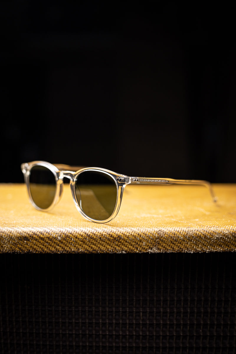 Johann Wolff Sunglasses - Kepler in Champagne w/ Green Polar Lenses