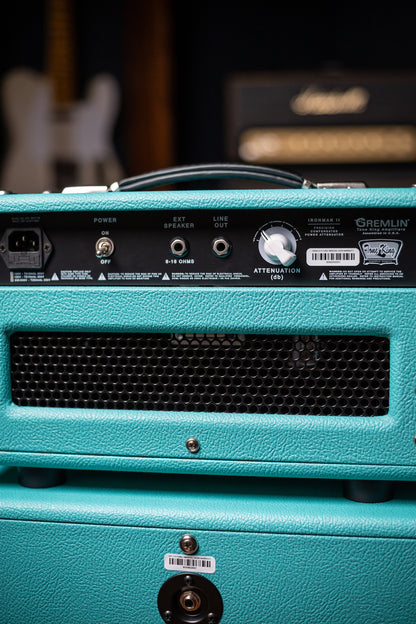 Tone King Gremlin 5w Tube Head and 1x12" Imperial Speaker Cabinet - Turquoise