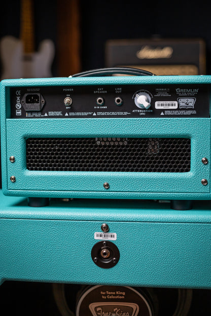 Tone King Gremlin 5w Tube Head and 1x12" Imperial Speaker Cabinet - Turquoise