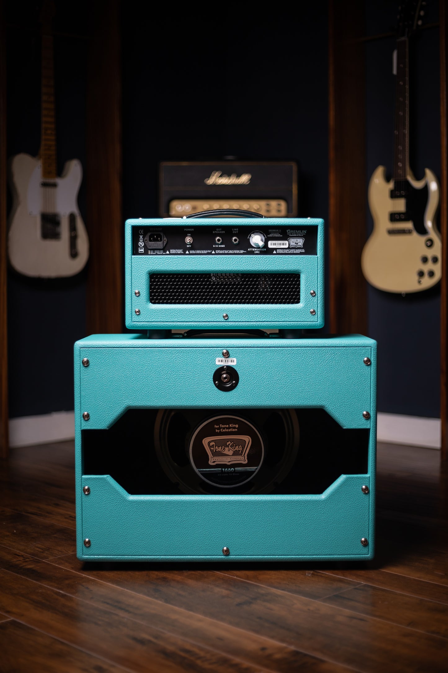 Tone King Gremlin 5w Tube Head and 1x12" Imperial Speaker Cabinet - Turquoise