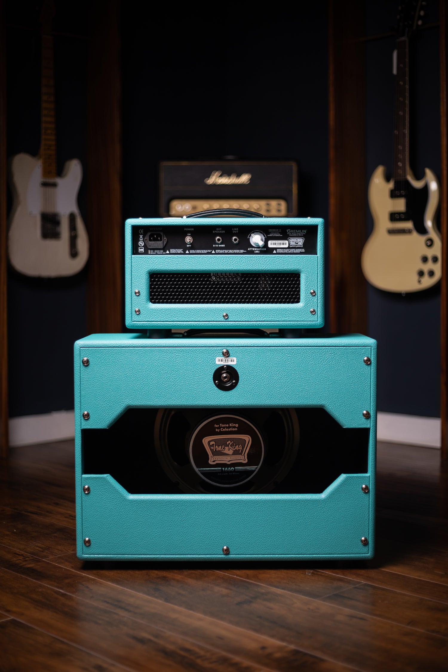 Tone King Gremlin 5w Tube Head and 1x12" Imperial Speaker Cabinet - Turquoise