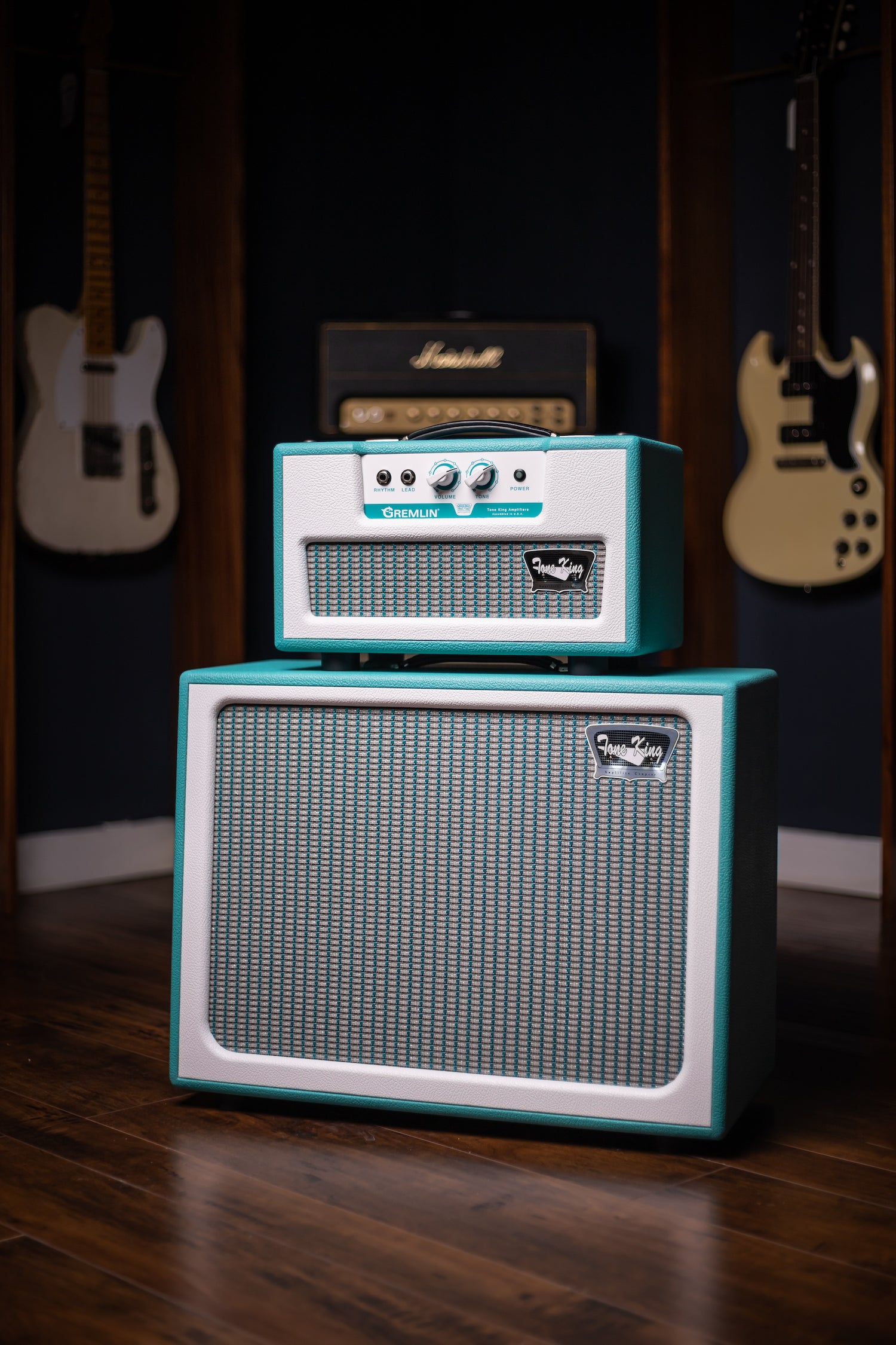 ToneKingGremlin5wTubeHeadand1x12"ImperialSpeakerCabinet-Turquoise