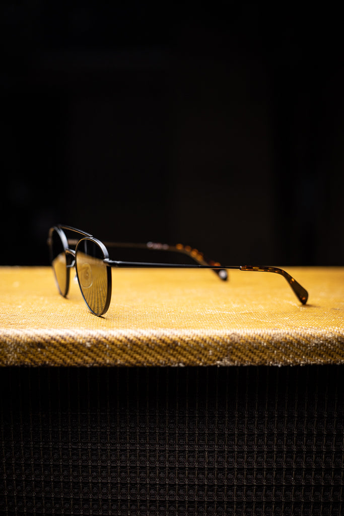 Johann Wolff Sunglasses - Zepellin in Black w/ Blue Polar Lenses
