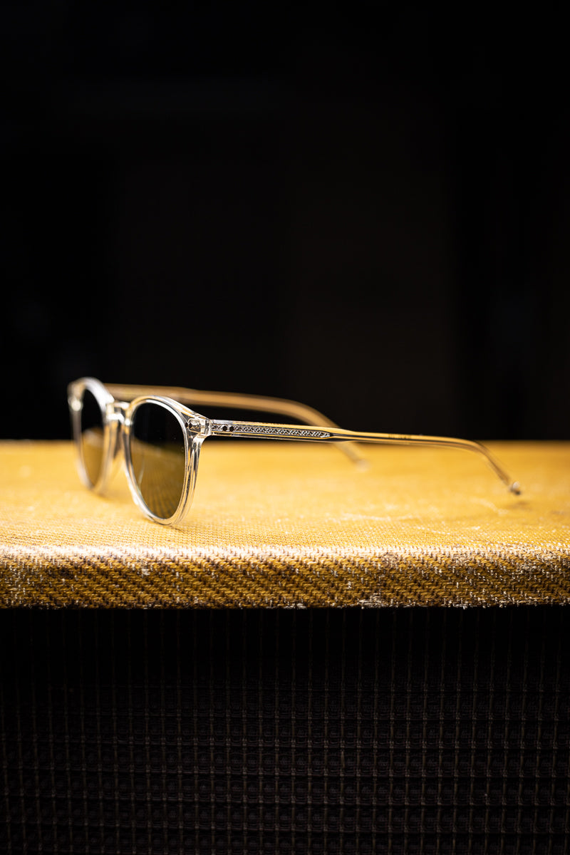 Johann Wolff Sunglasses - Kepler in Champagne w/ Green Polar Lenses