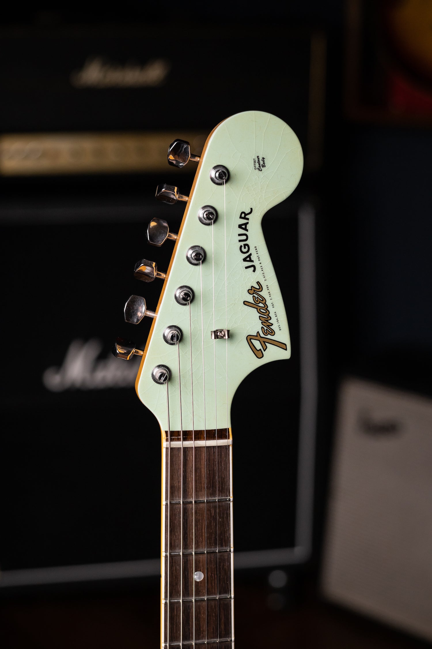 Fender Custom Shop '66 Jaguar Deluxe Closet Classic Electric Guitar - Aged Surf Green