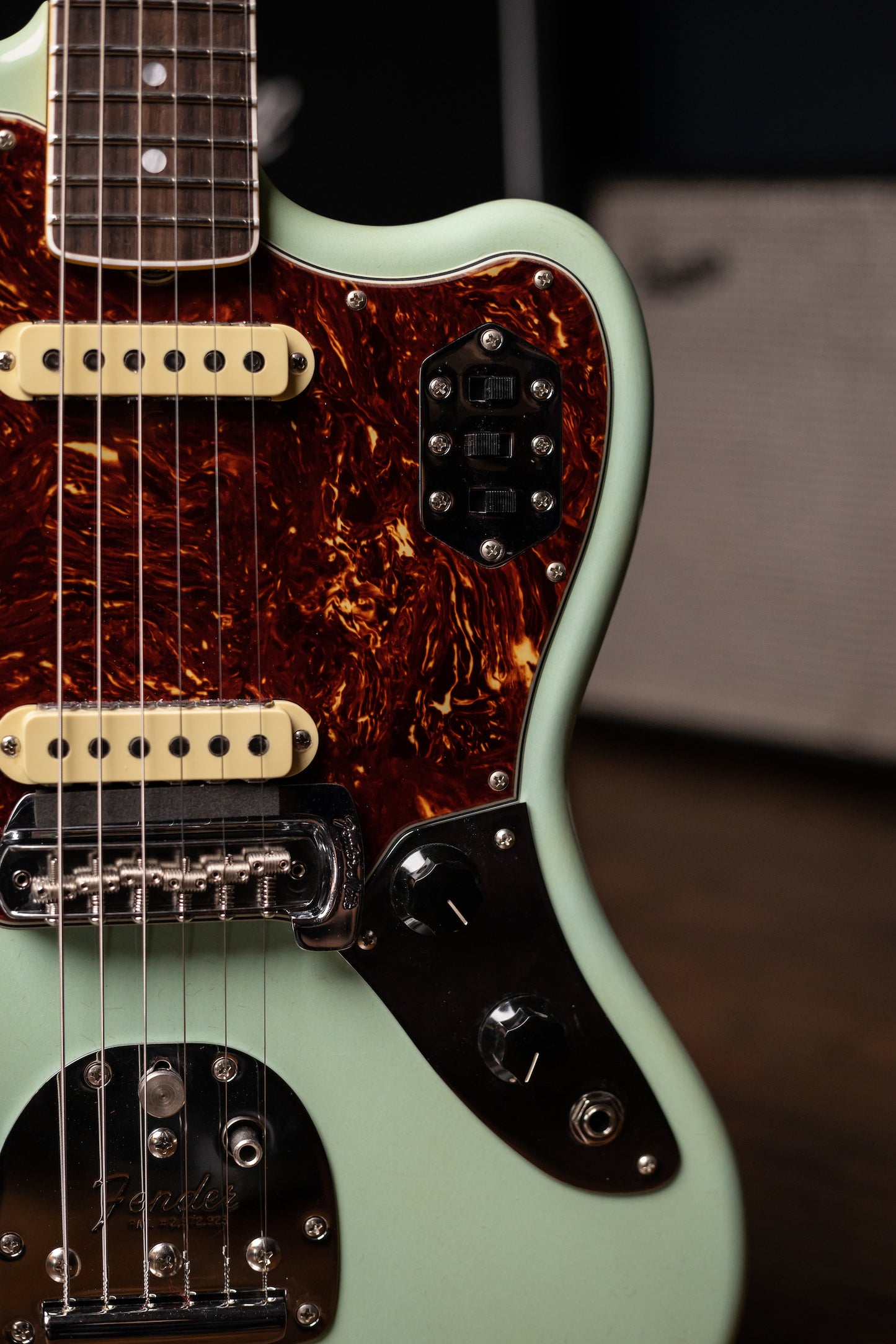 Fender Custom Shop '66 Jaguar Deluxe Closet Classic Electric Guitar - Aged Surf Green