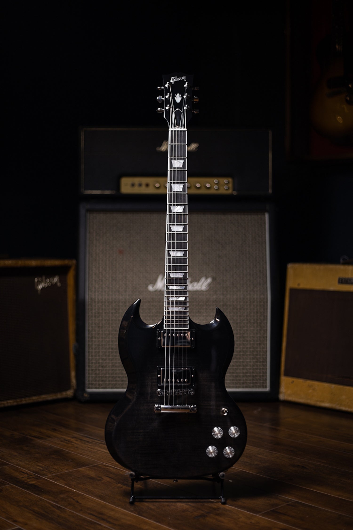 Gibson SG Modern Figured Electric Guitar - Trans Black Fade