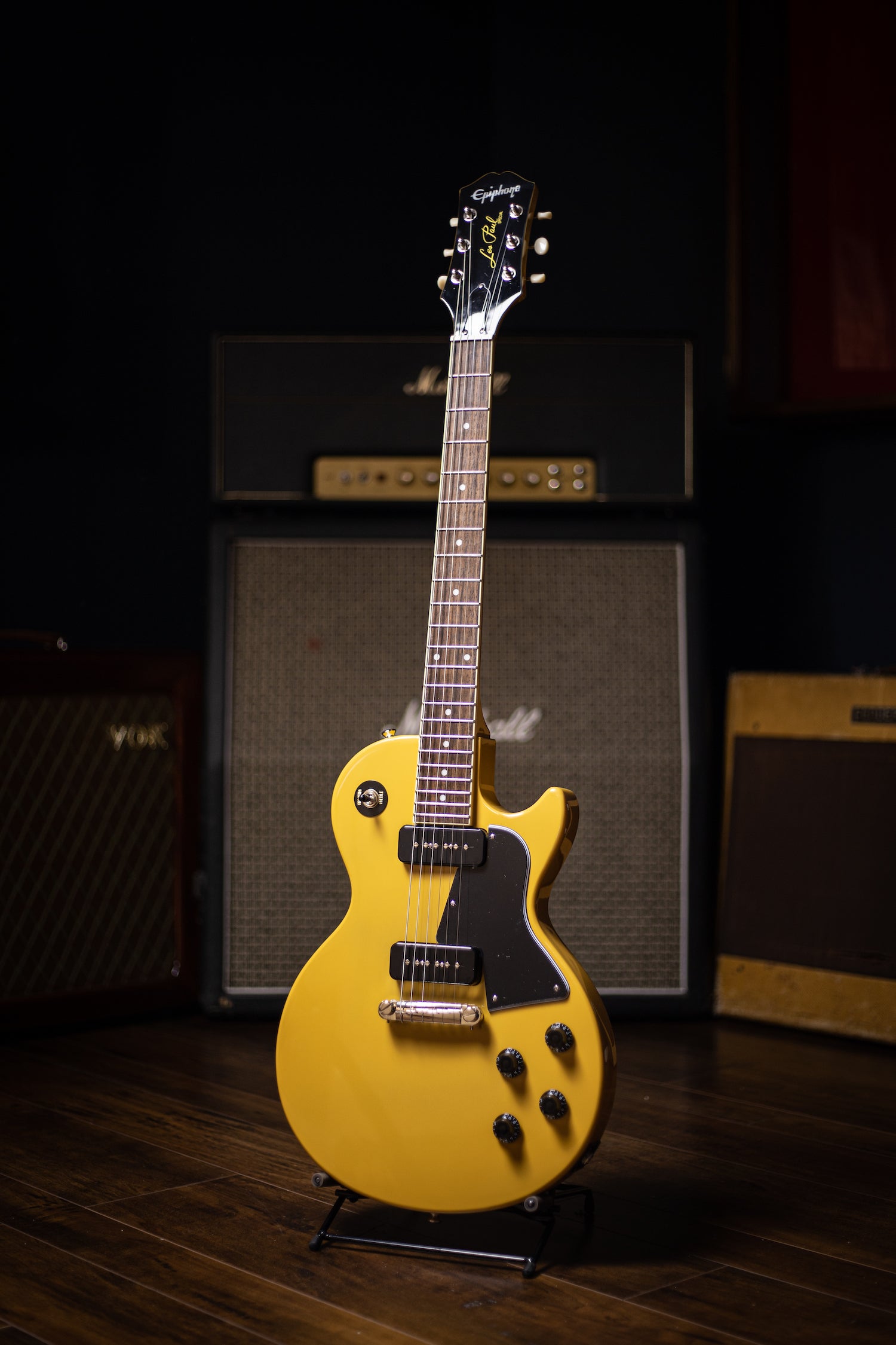 Yellow epiphone on sale