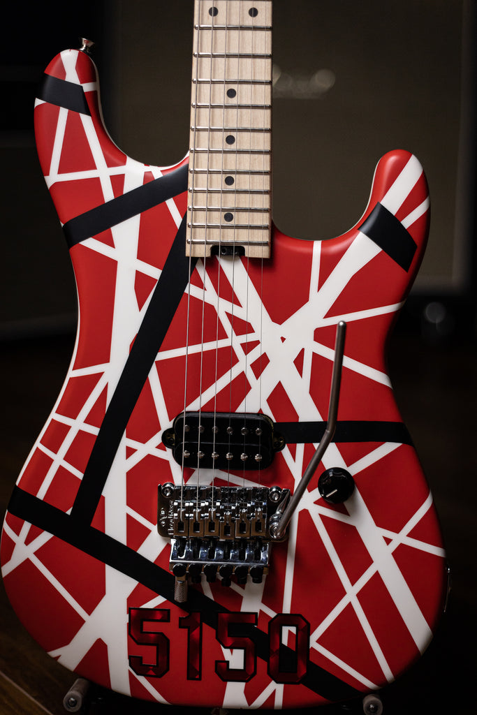 EVH Striped Series 5150 Electric Guitar - Red, Black and White